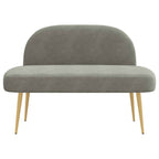 Panchina imbottita con schienale Grigio chiaro 110 x 60 x 76 cm