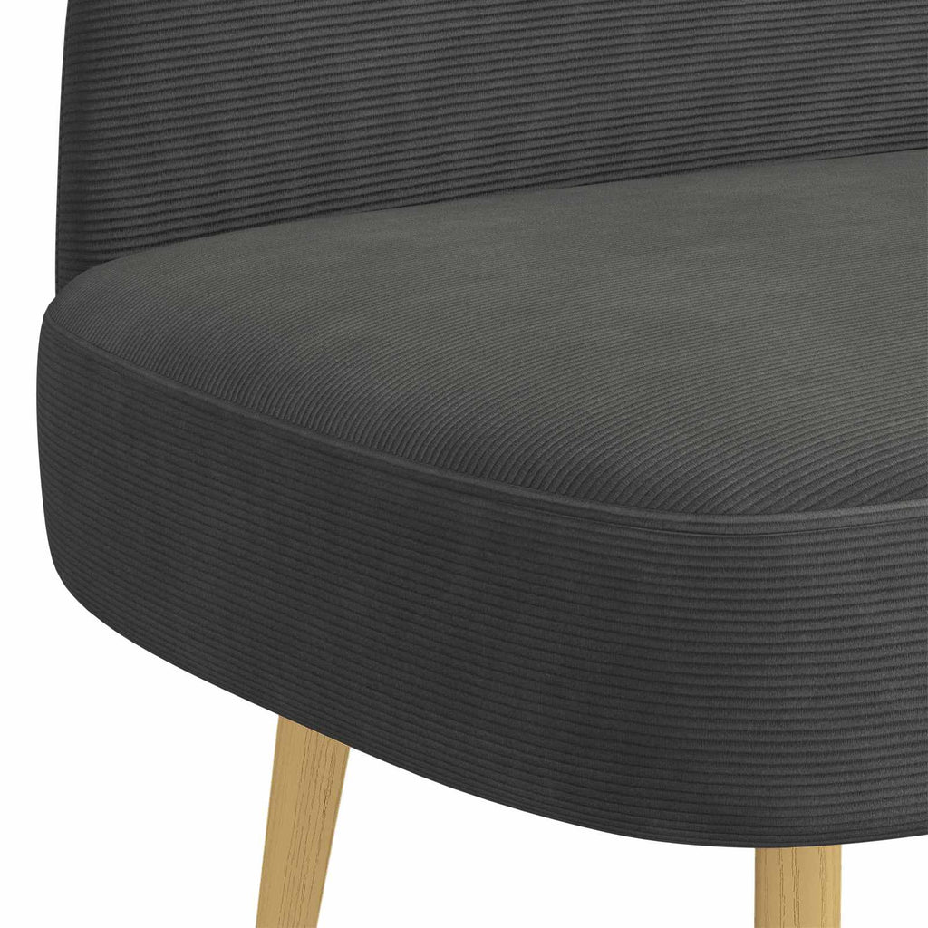 Panchina imbottita con schienale Grigio scuro 110 x 60 x 76 cm