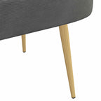Panchina imbottita con schienale Grigio scuro 110 x 60 x 76 cm