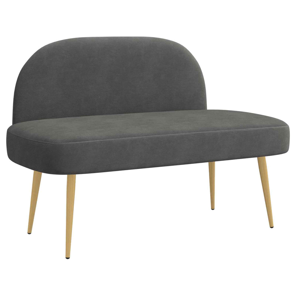 Panchina imbottita con schienale Grigio scuro 110 x 60 x 76 cm