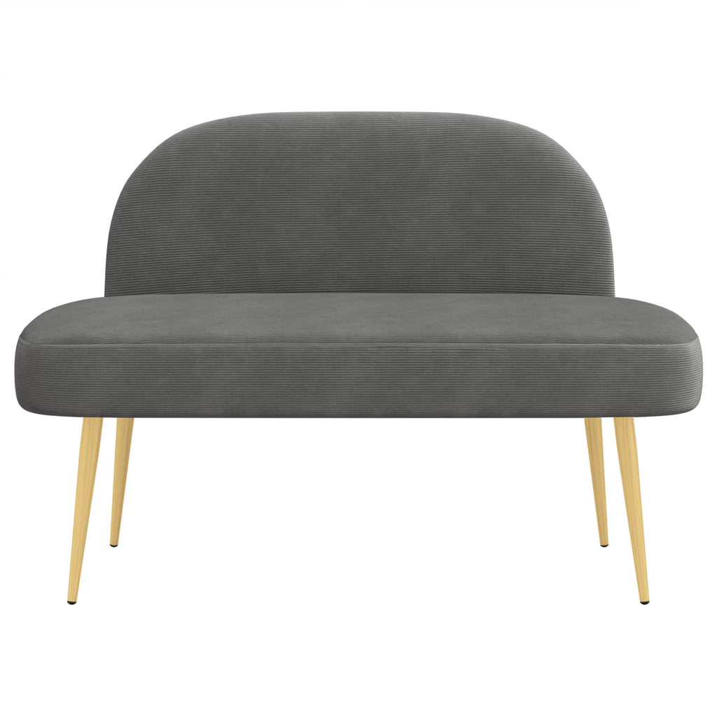 Panchina imbottita con schienale Grigio scuro 110 x 60 x 76 cm