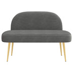 Panchina imbottita con schienale Grigio scuro 110 x 60 x 76 cm