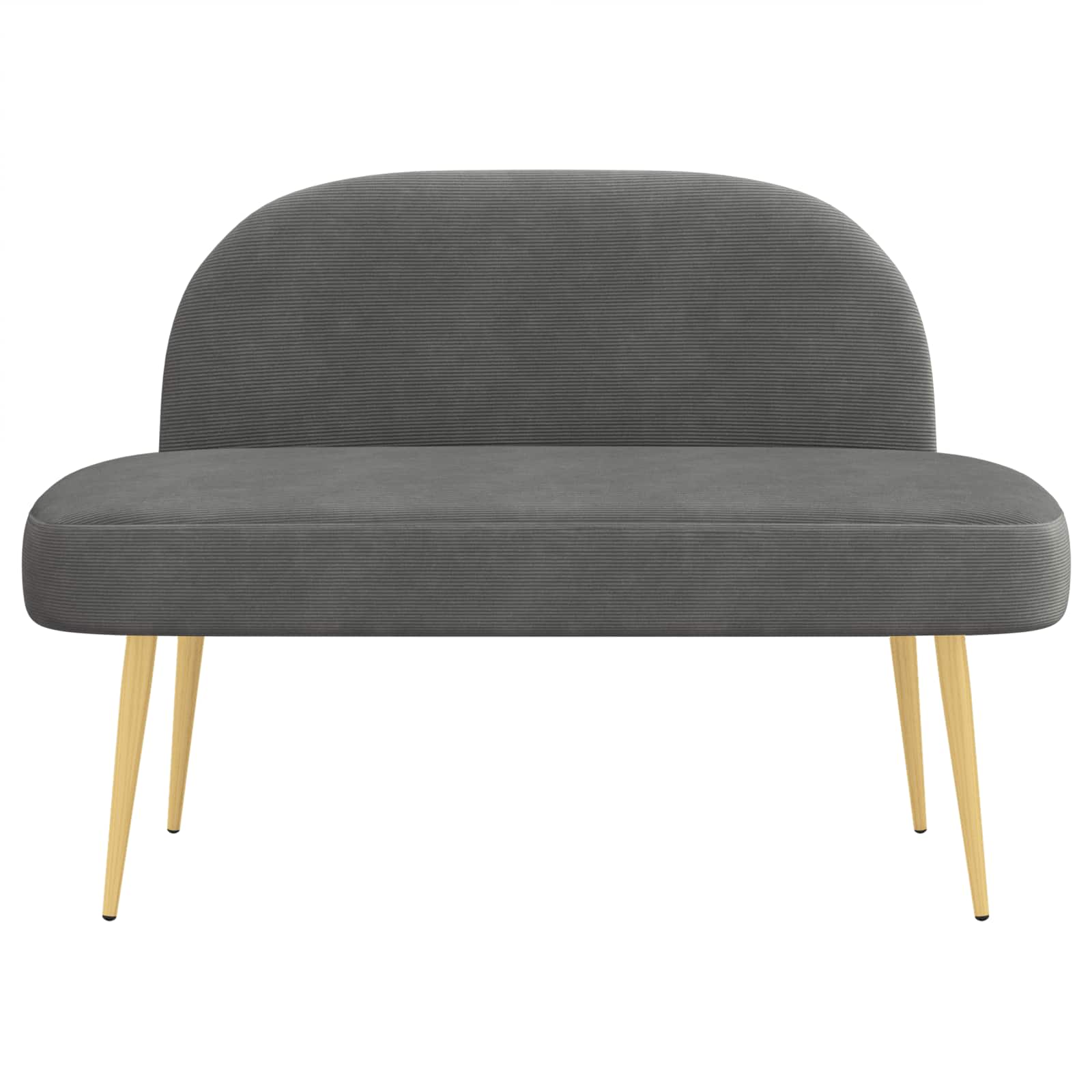 Panchina imbottita con schienale Grigio scuro 110 x 60 x 76 cm