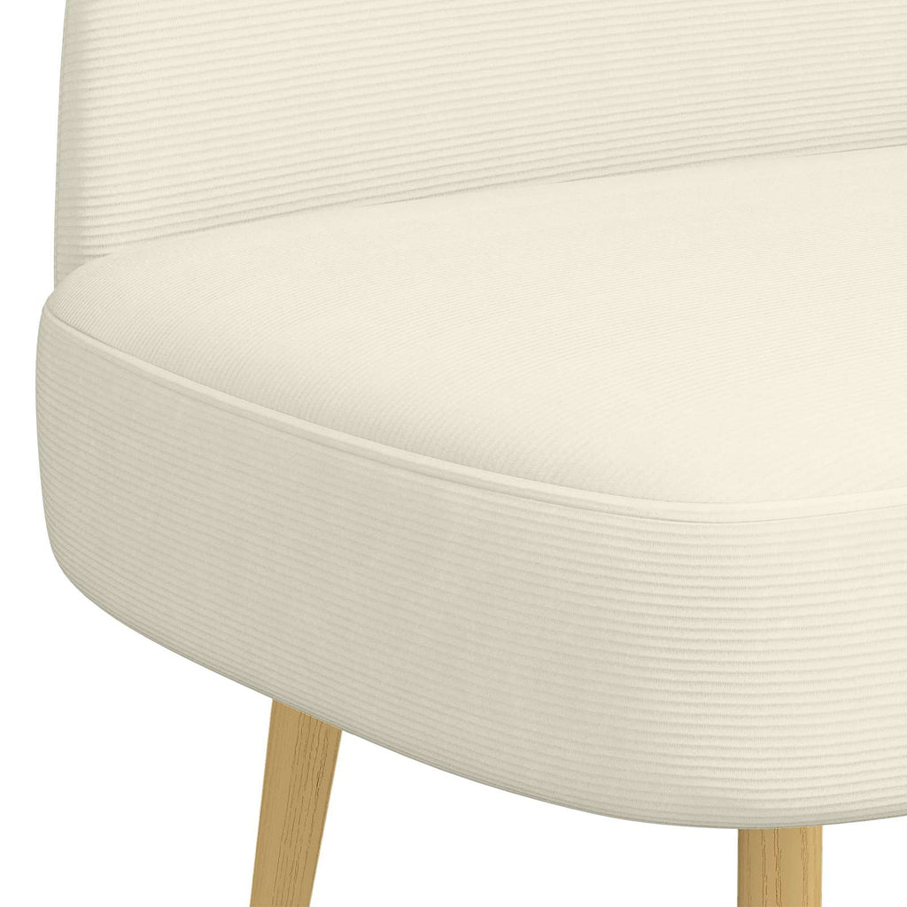 Panchina imbottita con schienale Crema 110 x 60 x 76 cm