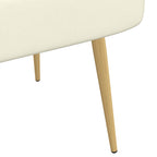 Panchina imbottita con schienale Crema 110 x 60 x 76 cm