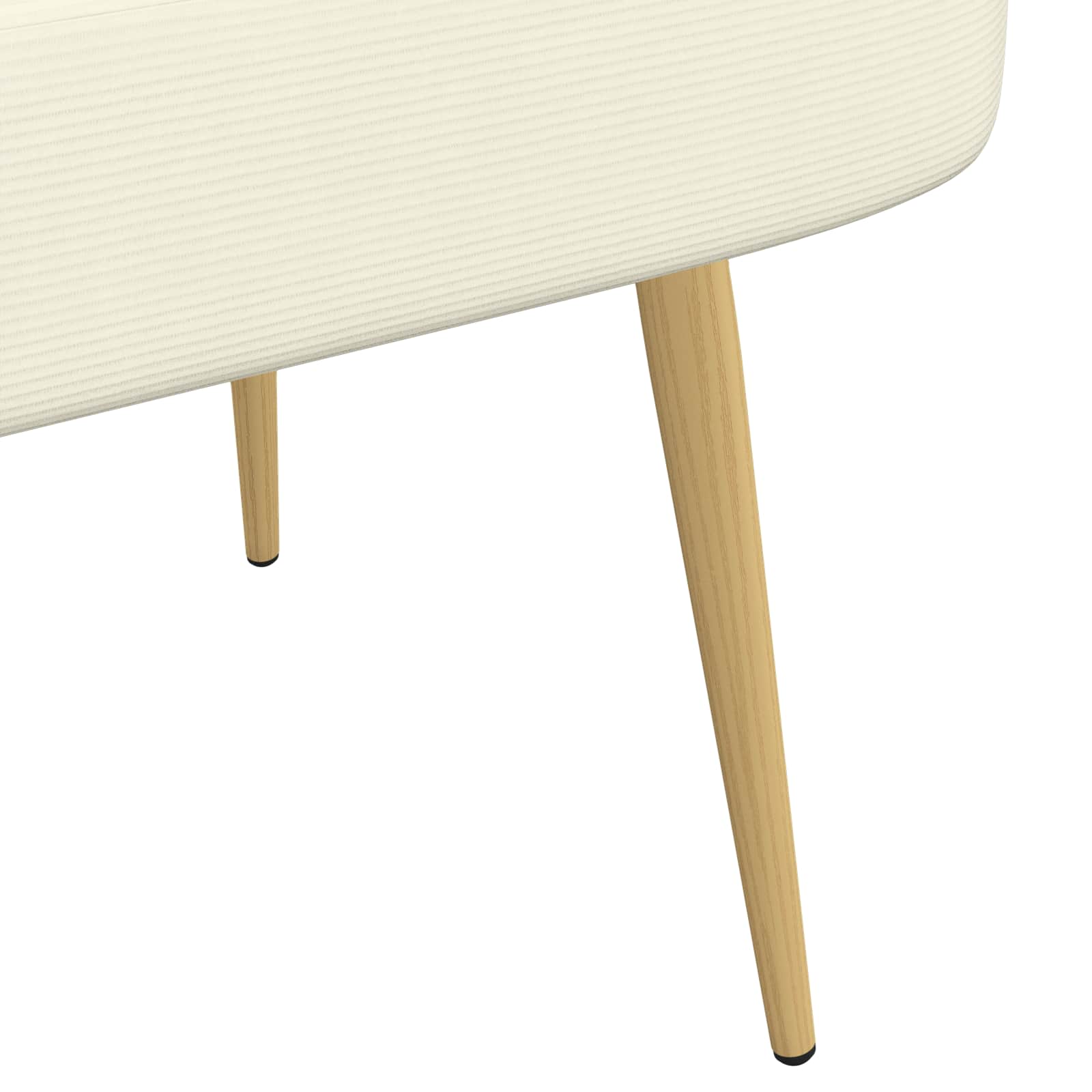Panchina imbottita con schienale Crema 110 x 60 x 76 cm
