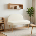 Panchina imbottita con schienale Crema 110 x 60 x 76 cm