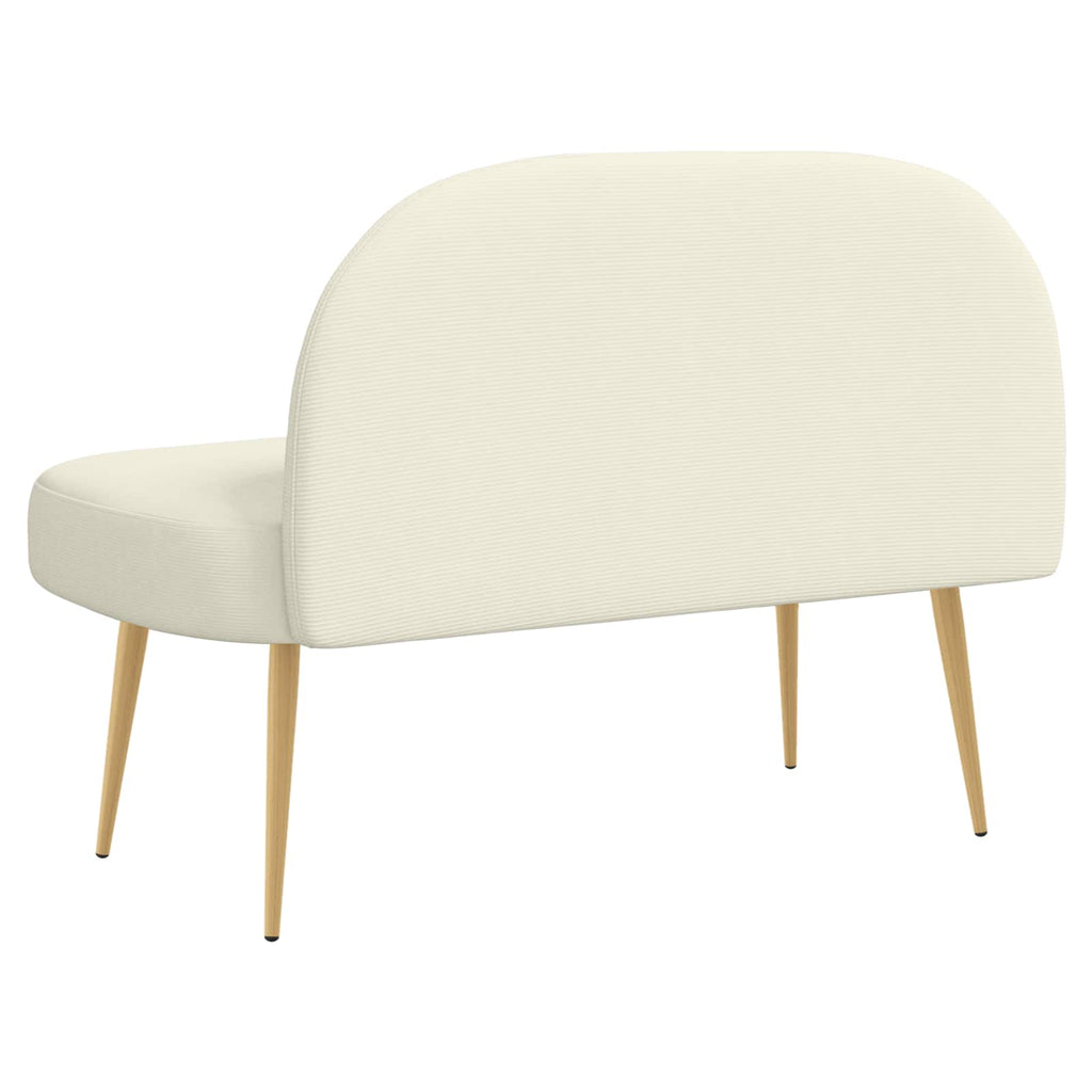 Panchina imbottita con schienale Crema 110 x 60 x 76 cm