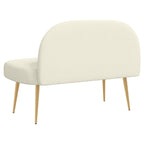 Panchina imbottita con schienale Crema 110 x 60 x 76 cm