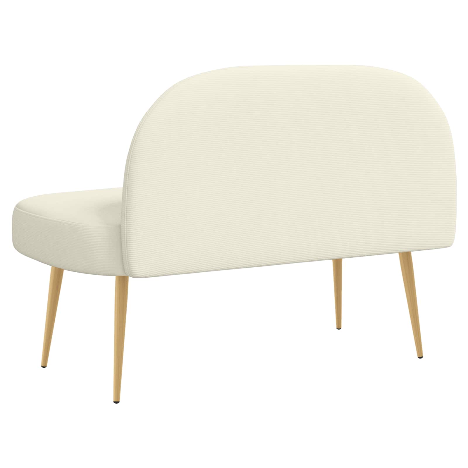 Panchina imbottita con schienale Crema 110 x 60 x 76 cm