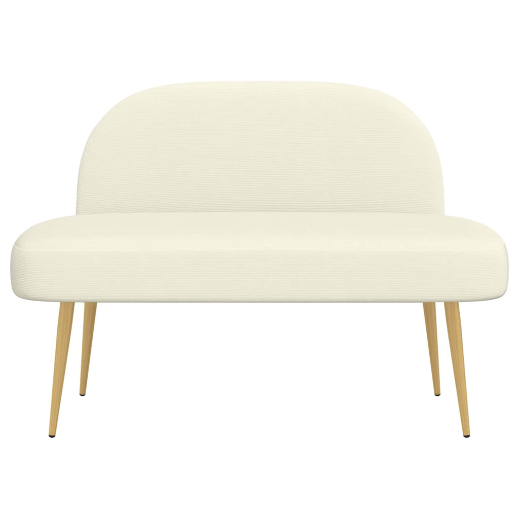 Panchina imbottita con schienale Crema 110 x 60 x 76 cm