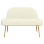Panchina imbottita con schienale Crema 110 x 60 x 76 cm