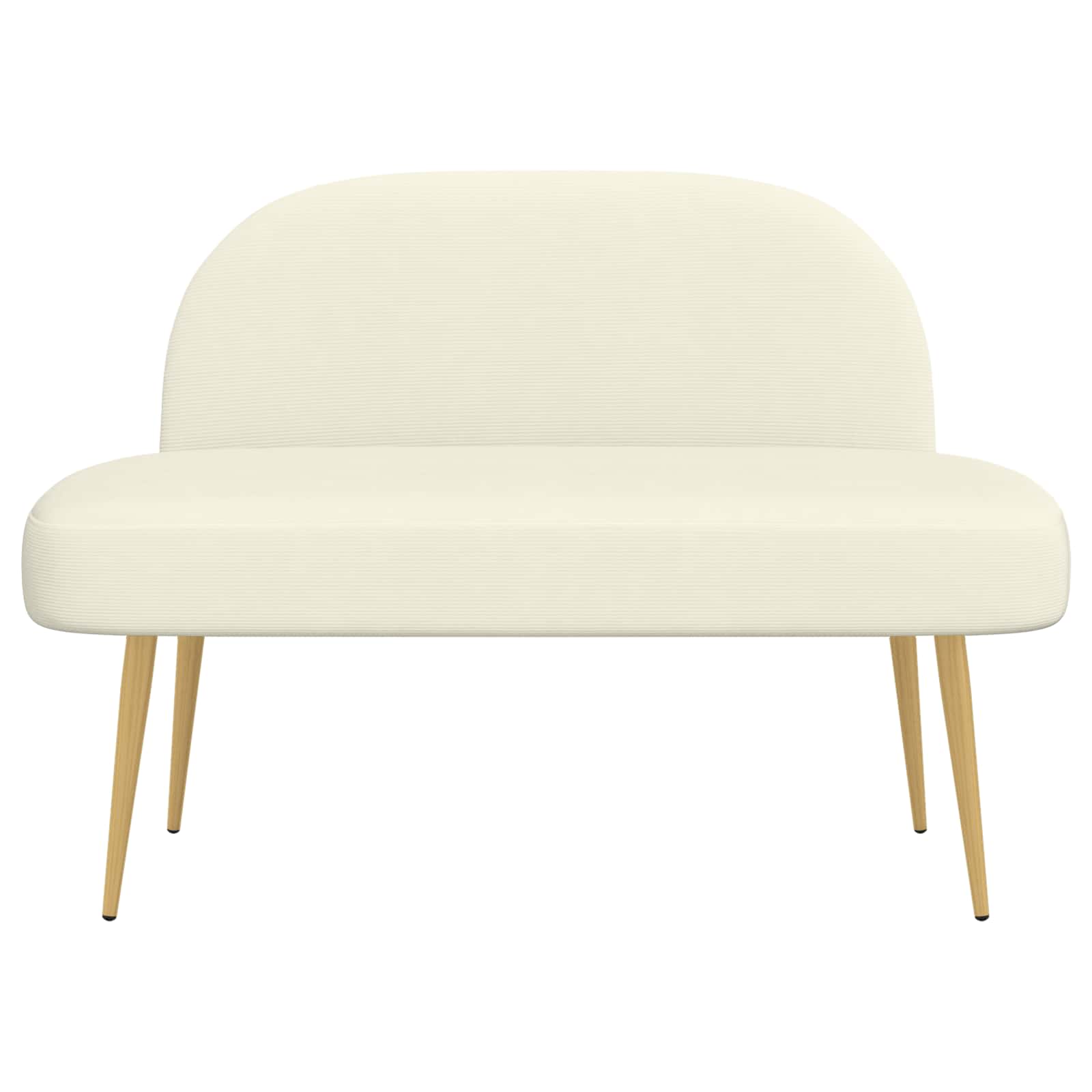 Panchina imbottita con schienale Crema 110 x 60 x 76 cm