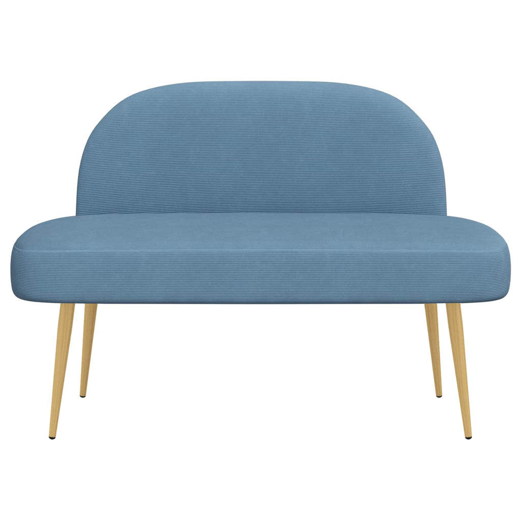 Panchina imbottita con schienale Blu 110 x 60 x 76 cm