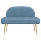 Panchina imbottita con schienale Blu 110 x 60 x 76 cm