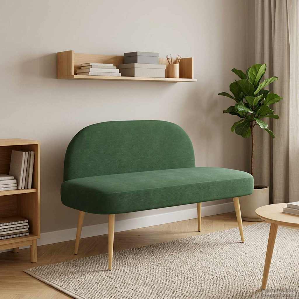 Panchina imbottita con schienale Verde giungla 110 x 60 x 76 cm
