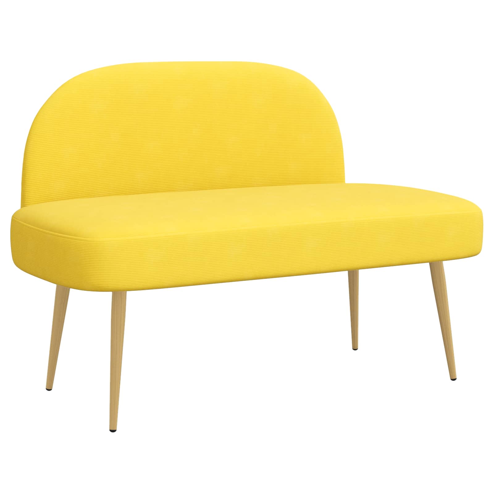 Panchina imbottita con schienale Giallo chiaro 110 x 60 x 76 cm