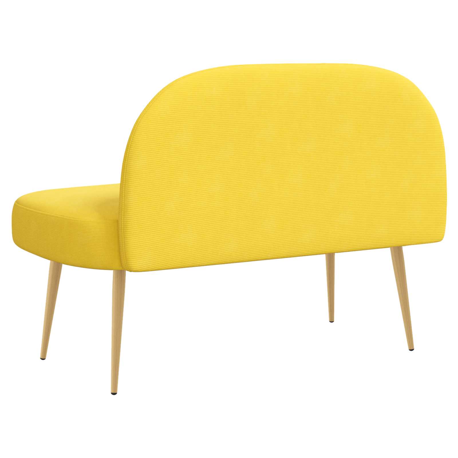 Panchina imbottita con schienale Giallo chiaro 110 x 60 x 76 cm