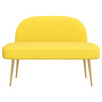 Panchina imbottita con schienale Giallo chiaro 110 x 60 x 76 cm
