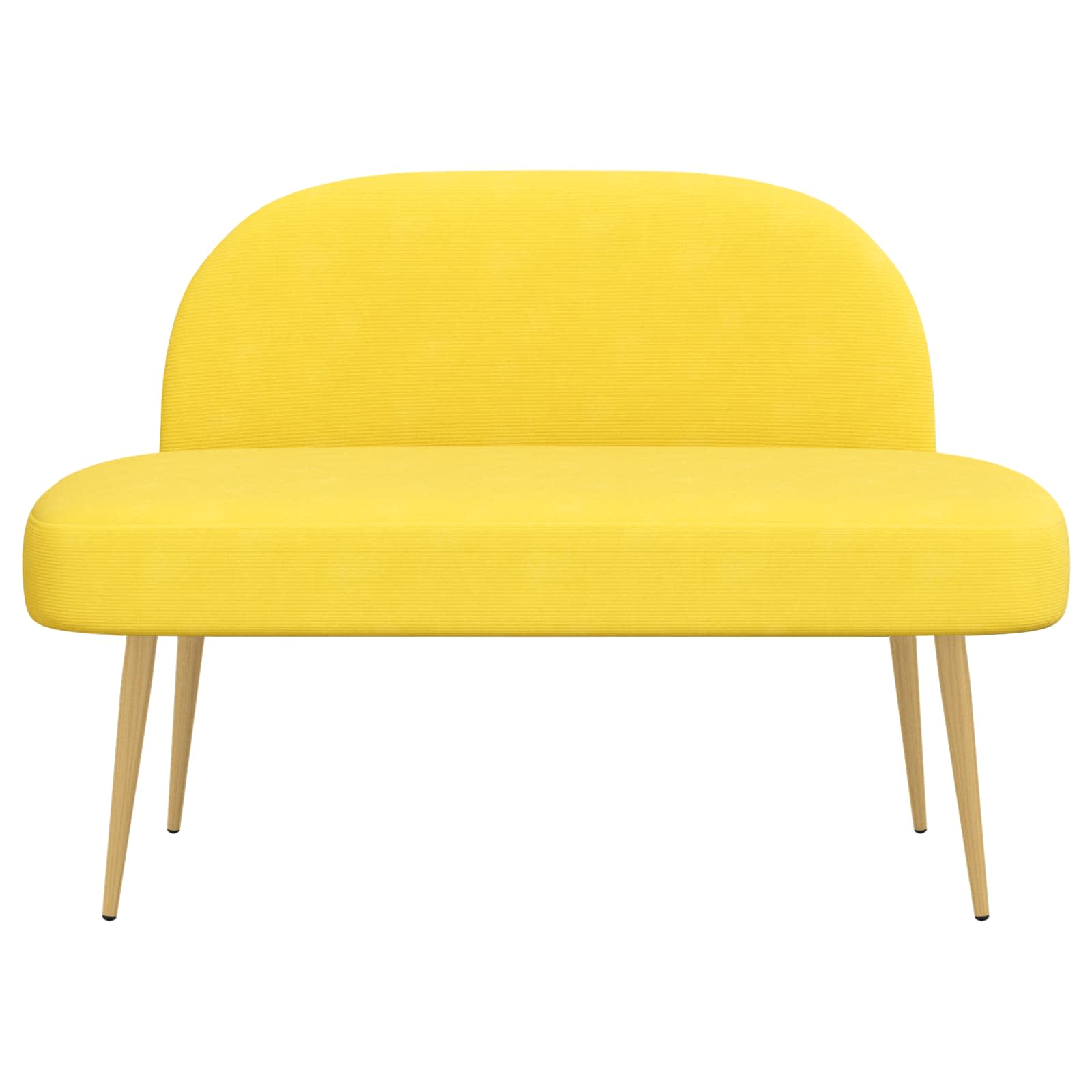 Panchina imbottita con schienale Giallo chiaro 110 x 60 x 76 cm