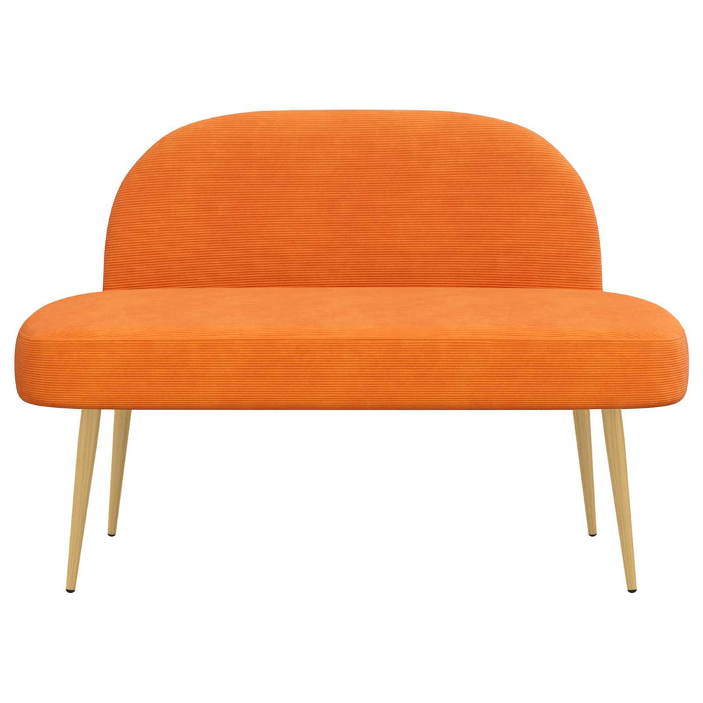 Panchina imbottita con schienale Arancione 110 x 60 x 76 cm