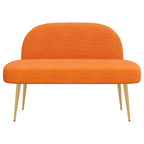 Panchina imbottita con schienale Arancione 110 x 60 x 76 cm