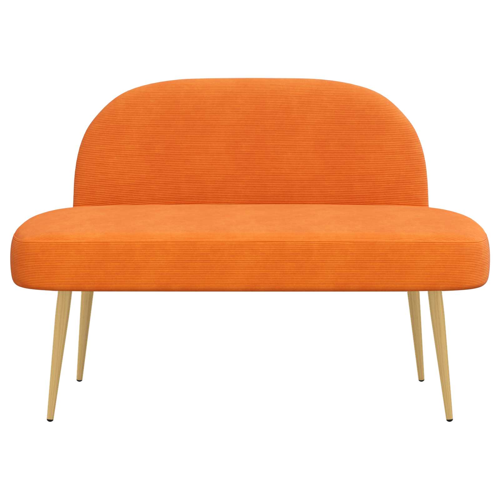 Panchina imbottita con schienale Arancione 110 x 60 x 76 cm