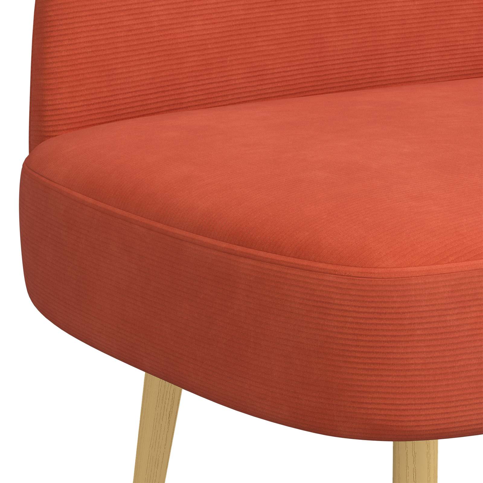 Panchina imbottita con schienale Rosso arancio 110 x 60 x 76 cm