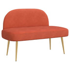 Panchina imbottita con schienale Rosso arancio 110 x 60 x 76 cm