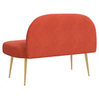 Panchina imbottita con schienale Rosso arancio 110 x 60 x 76 cm