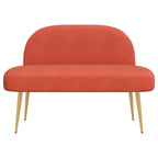 Panchina imbottita con schienale Rosso arancio 110 x 60 x 76 cm