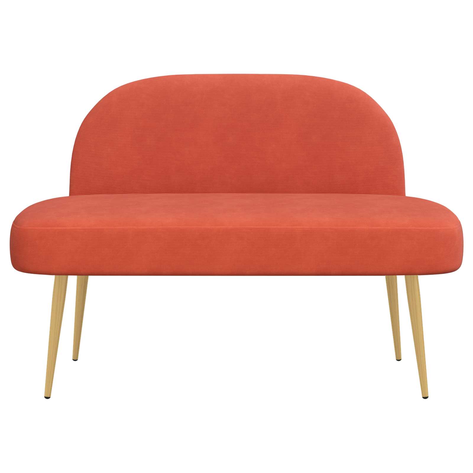 Panchina imbottita con schienale Rosso arancio 110 x 60 x 76 cm