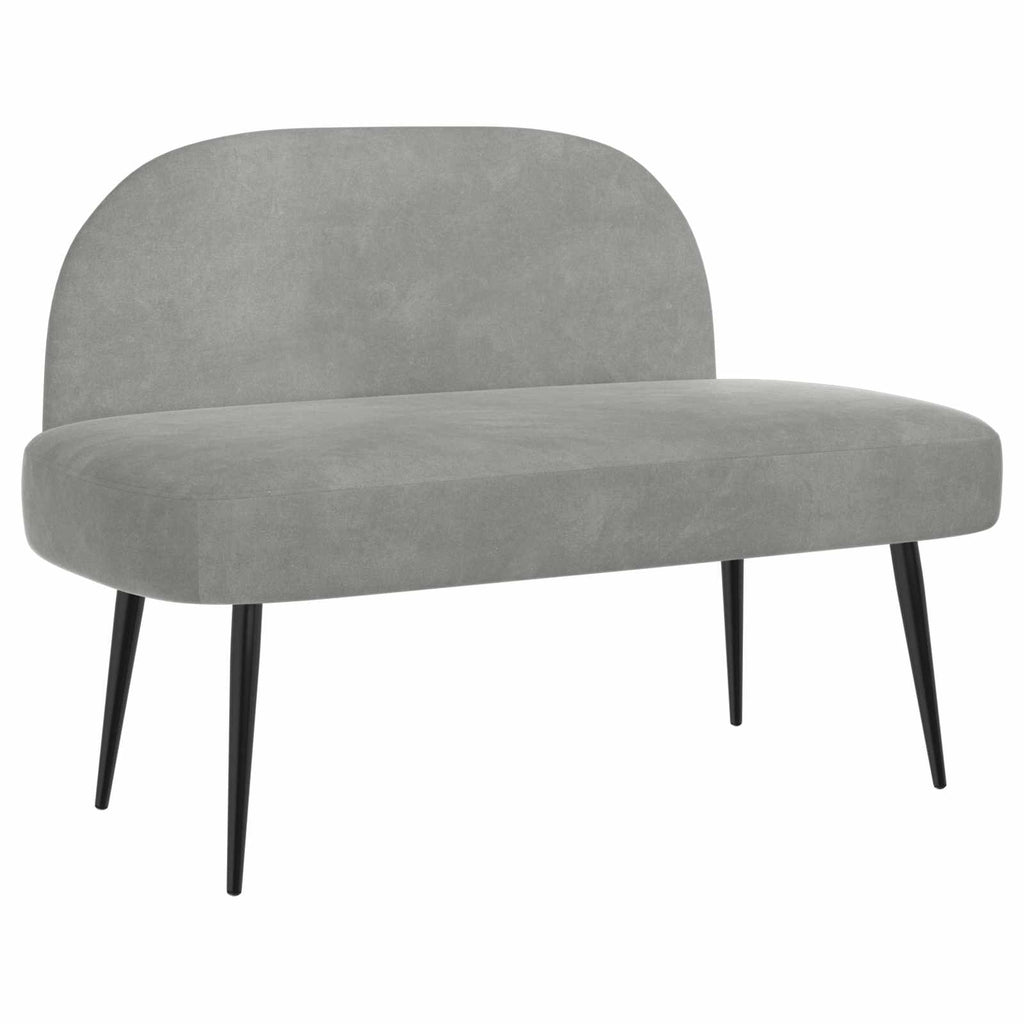 Panchina imbottita con schienale Grigio chiaro 110 x 60 x 76 cm