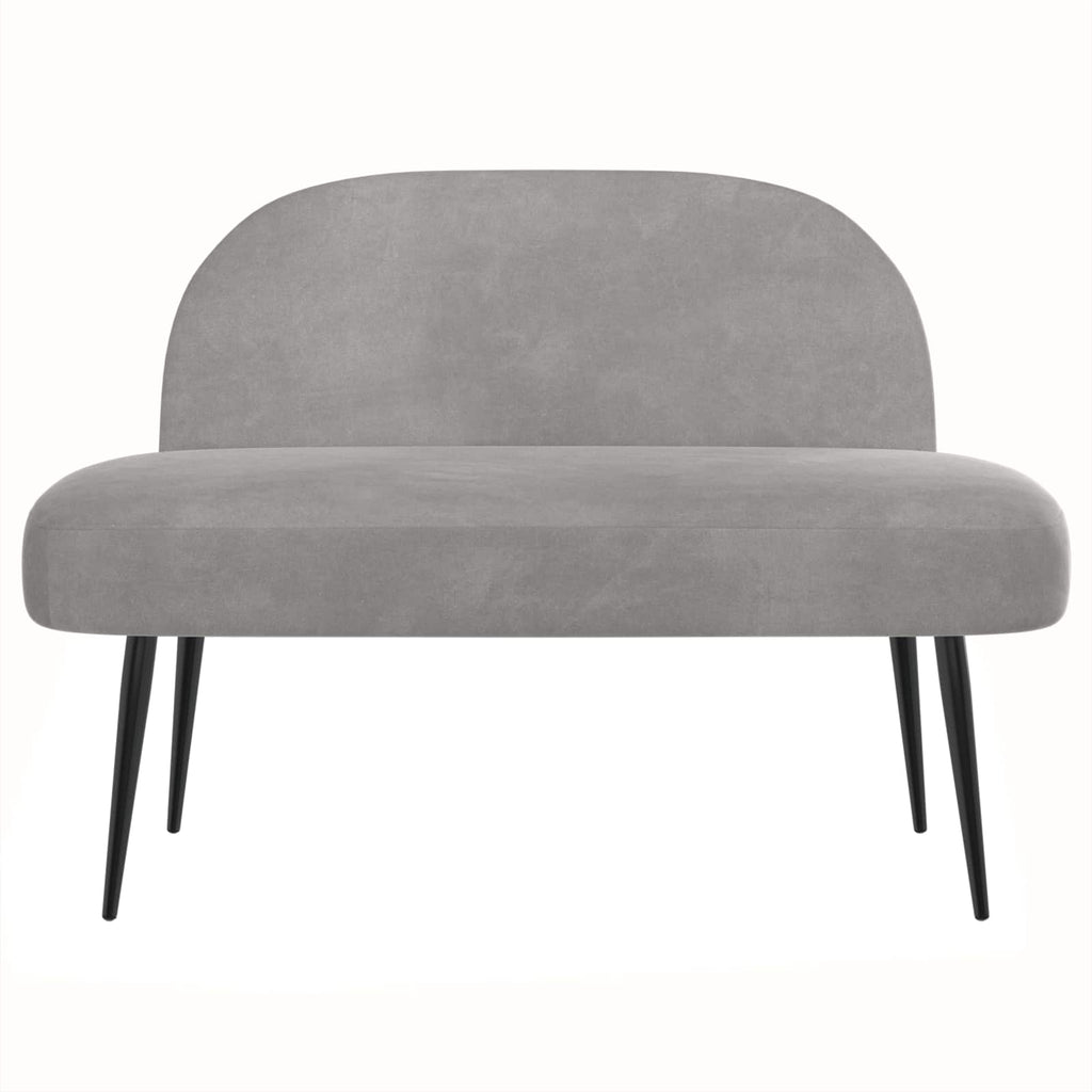 Panchina imbottita con schienale Grigio chiaro 110 x 60 x 76 cm