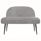Panchina imbottita con schienale Grigio chiaro 110 x 60 x 76 cm