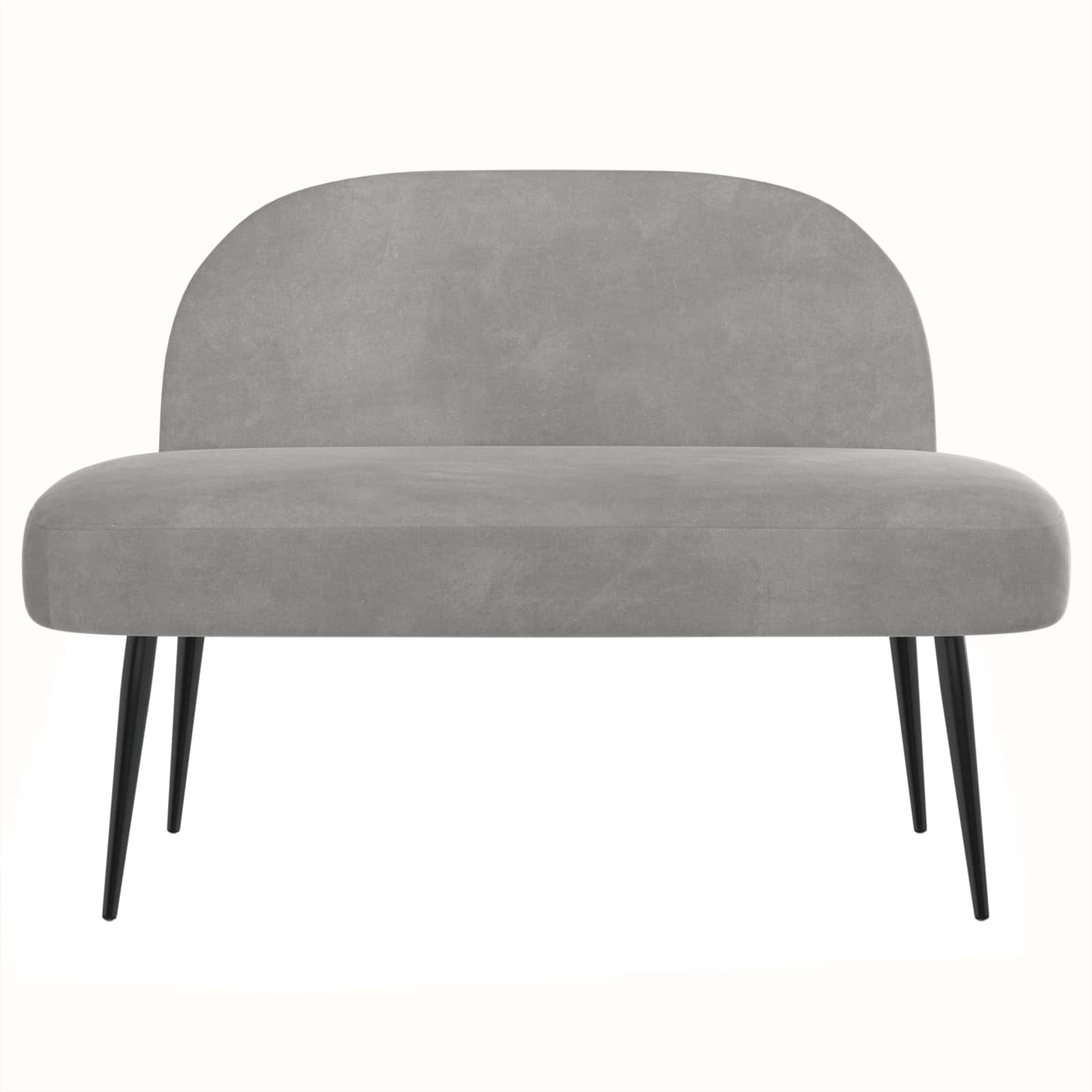 Panchina imbottita con schienale Grigio chiaro 110 x 60 x 76 cm