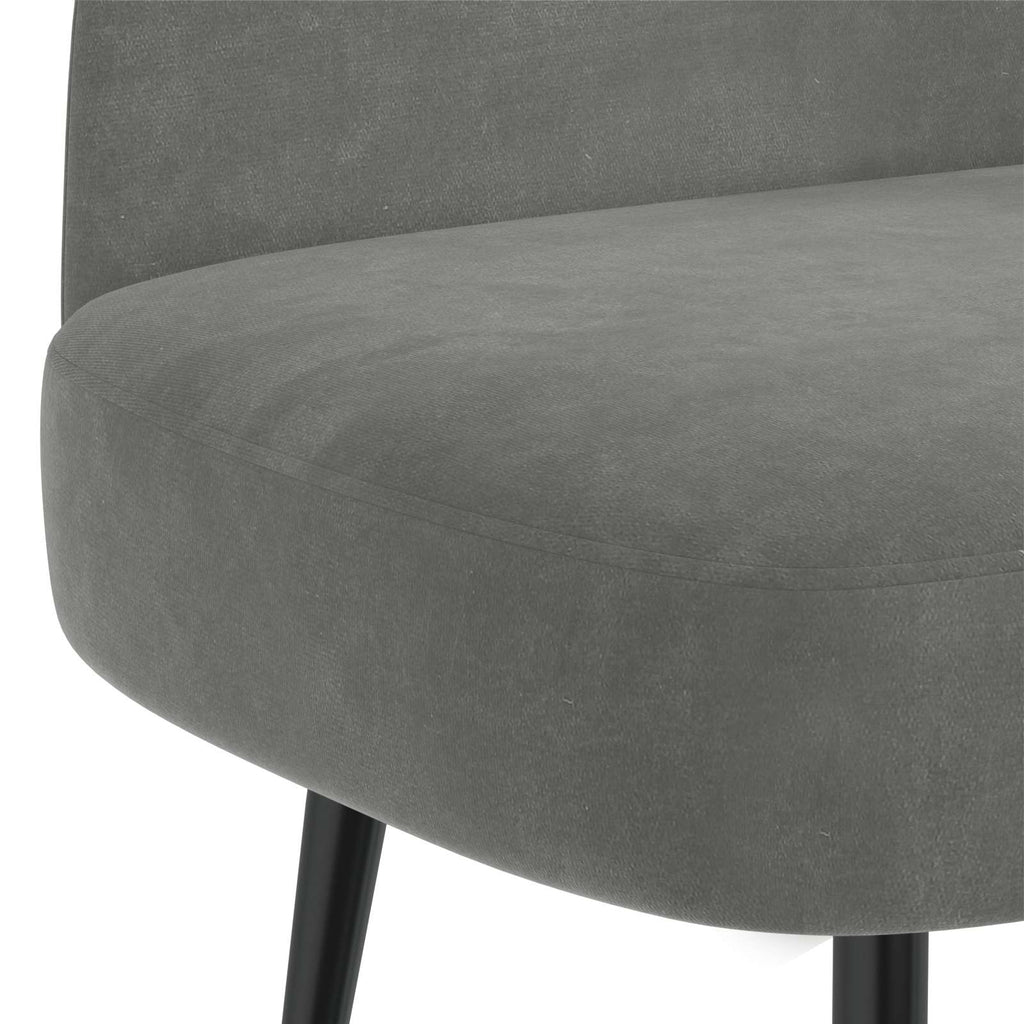 Panchina imbottita con schienale Grigio scuro 110 x 60 x 76 cm