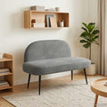 Panchina imbottita con schienale Grigio scuro 110 x 60 x 76 cm