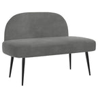 Panchina imbottita con schienale Grigio scuro 110 x 60 x 76 cm
