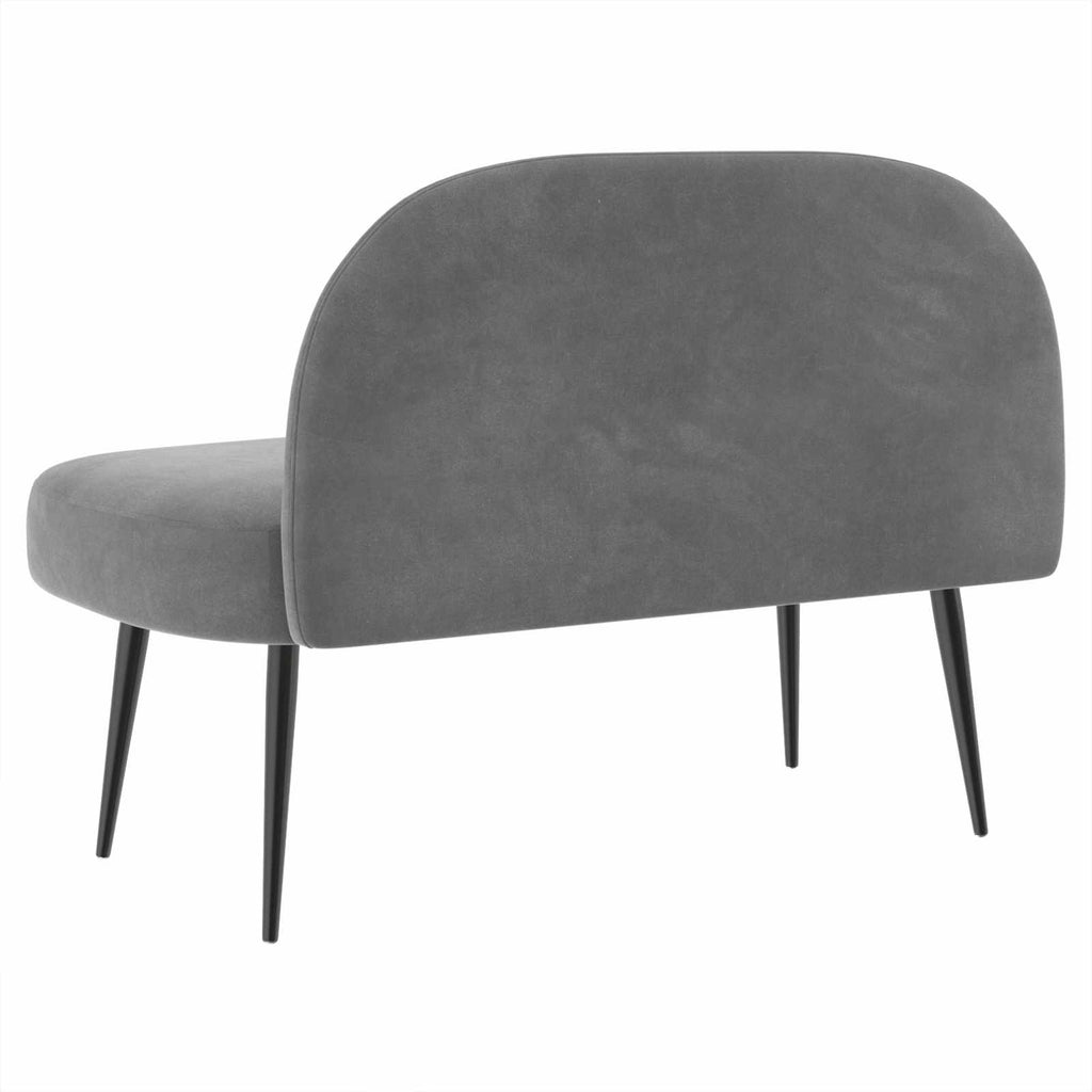 Panchina imbottita con schienale Grigio scuro 110 x 60 x 76 cm