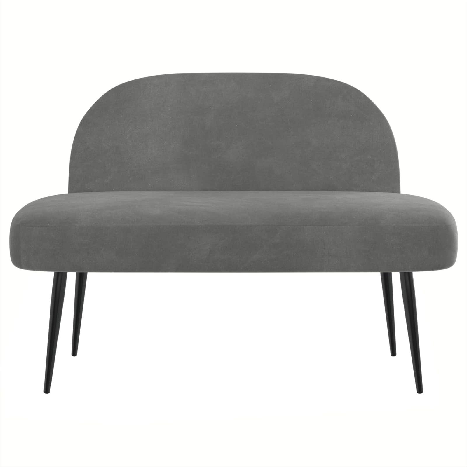Panchina imbottita con schienale Grigio scuro 110 x 60 x 76 cm
