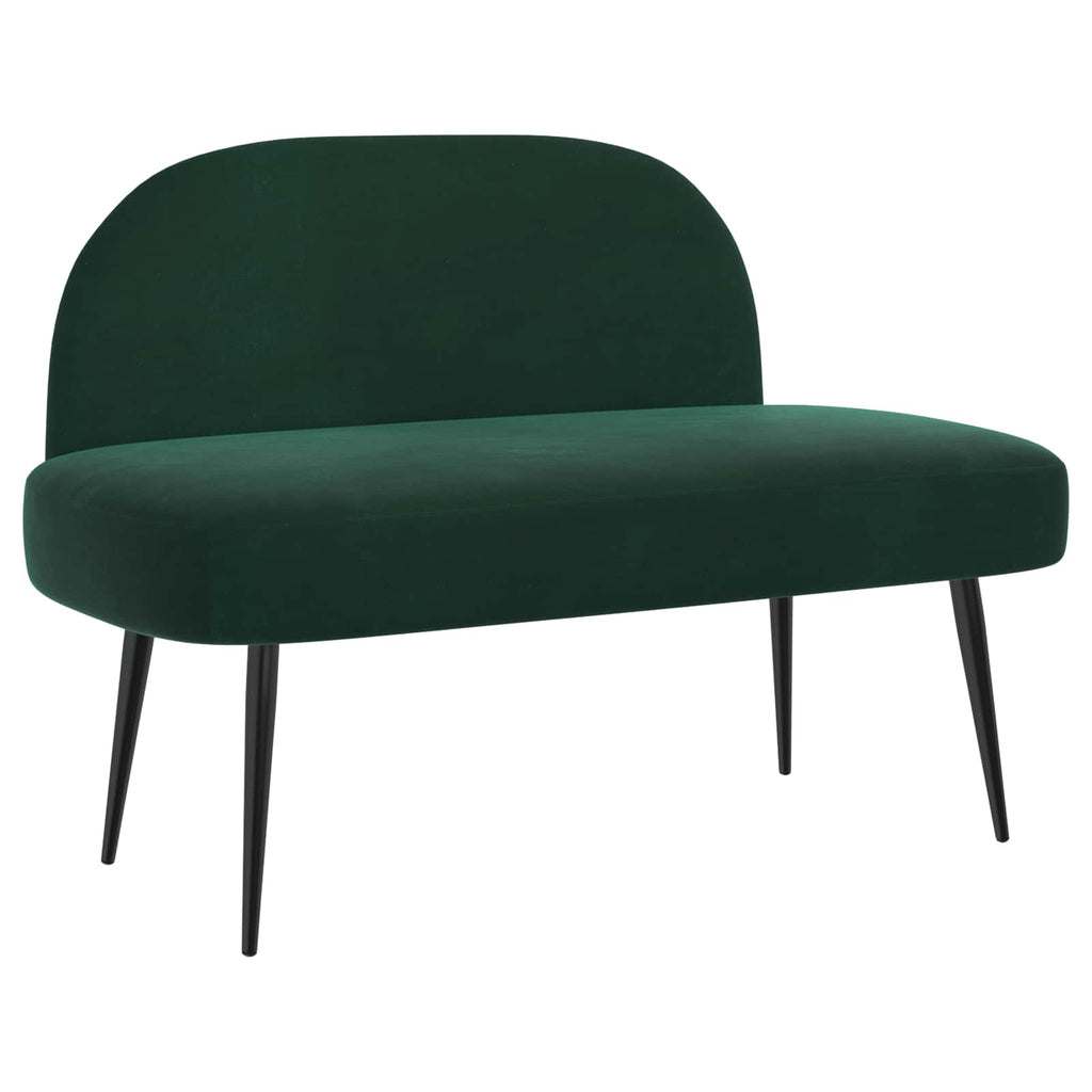 Panchina imbottita con schienale Verde scuro 110 x 60 x 76 cm