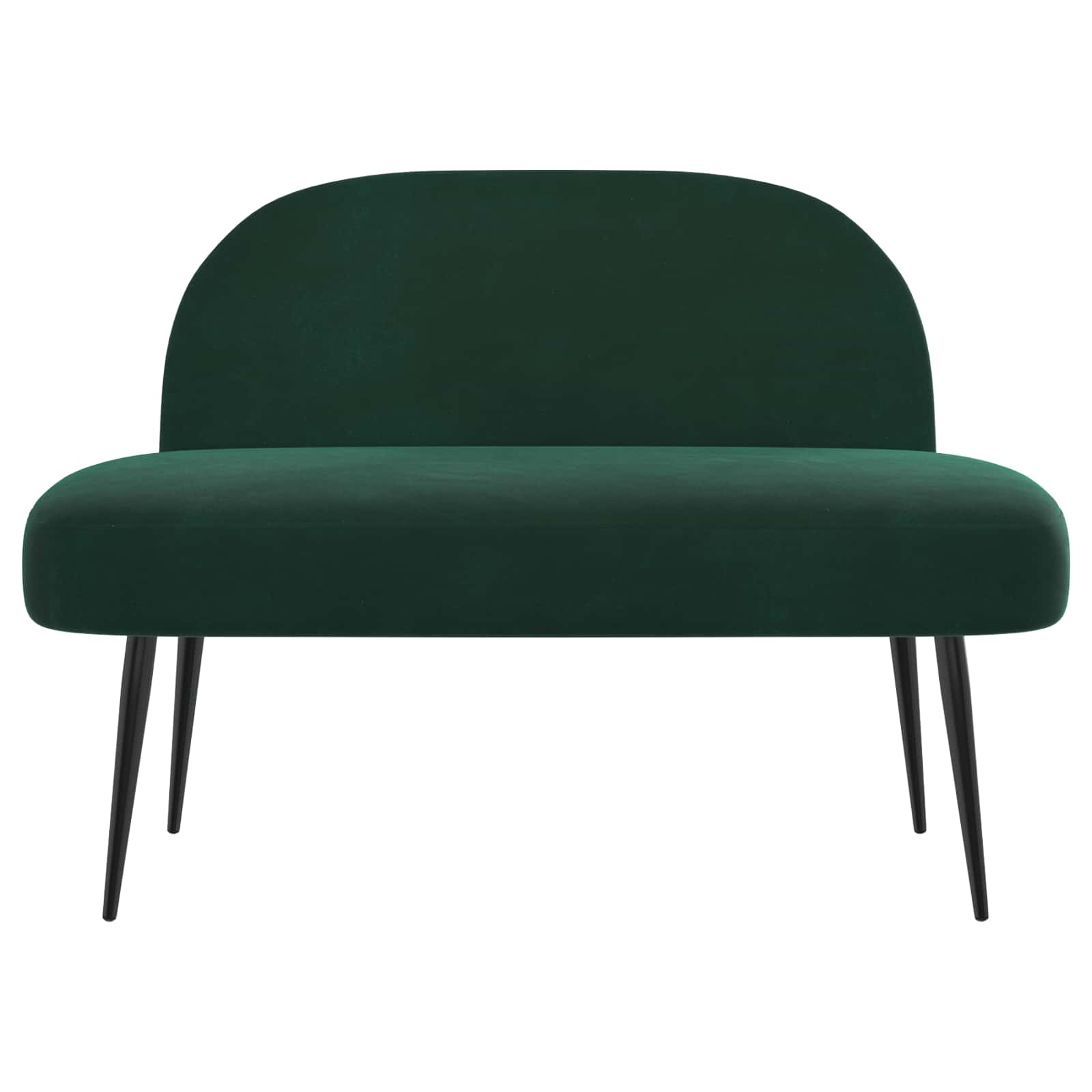 Panchina imbottita con schienale Verde scuro 110 x 60 x 76 cm