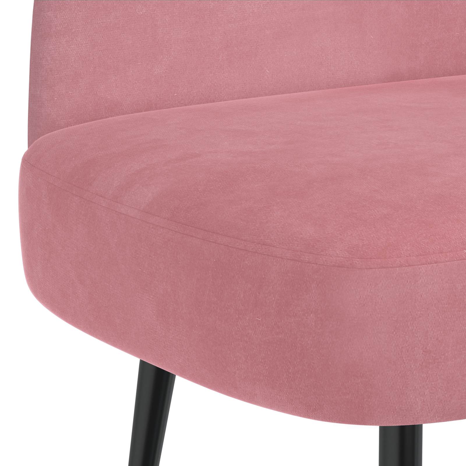 Panchina imbottita con schienale Rosa 110 x 60 x 76 cm Velluto