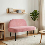 Panchina imbottita con schienale Rosa 110 x 60 x 76 cm Velluto