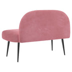 Panchina imbottita con schienale Rosa 110 x 60 x 76 cm Velluto