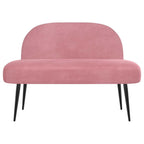 Panchina imbottita con schienale Rosa 110 x 60 x 76 cm Velluto