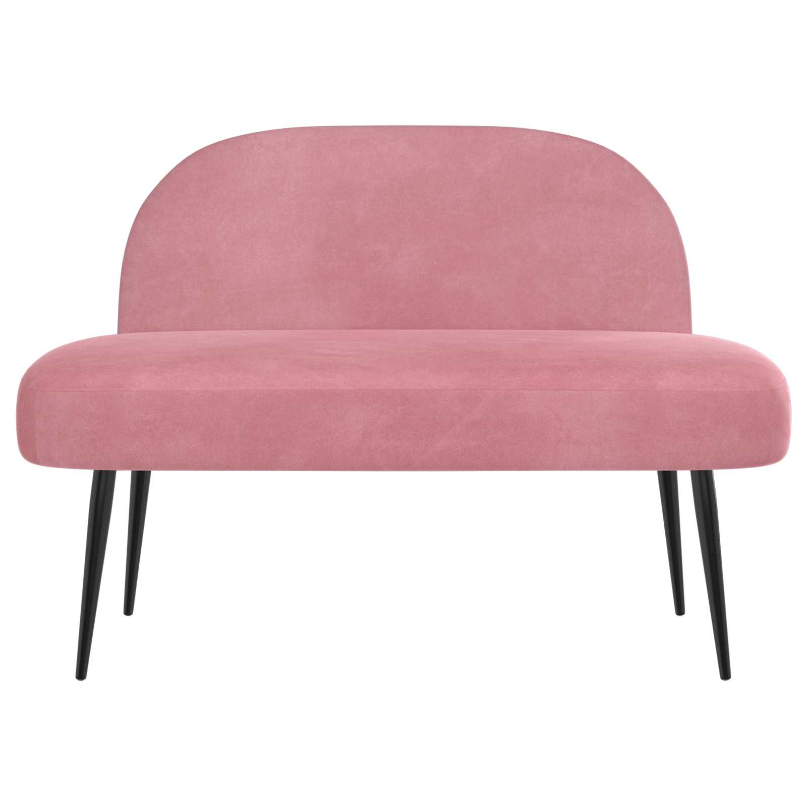 Panchina imbottita con schienale Rosa 110 x 60 x 76 cm Velluto