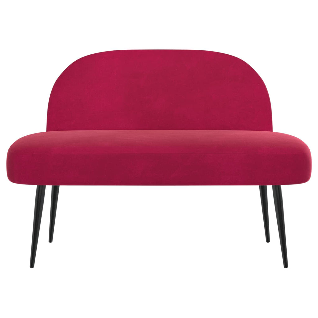 Panchina imbottita con schienale Rosso vino 110 x 60 x 76 cm