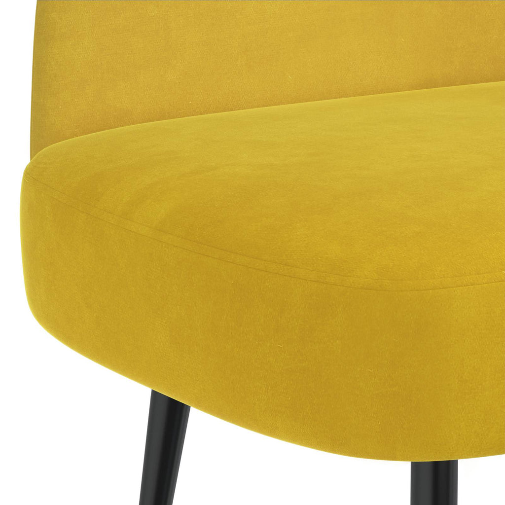 Panchina imbottita con schienale Giallo 110 x 60 x 76 cm